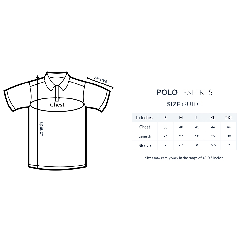 Polo_T-shirts_printrove_size_guide